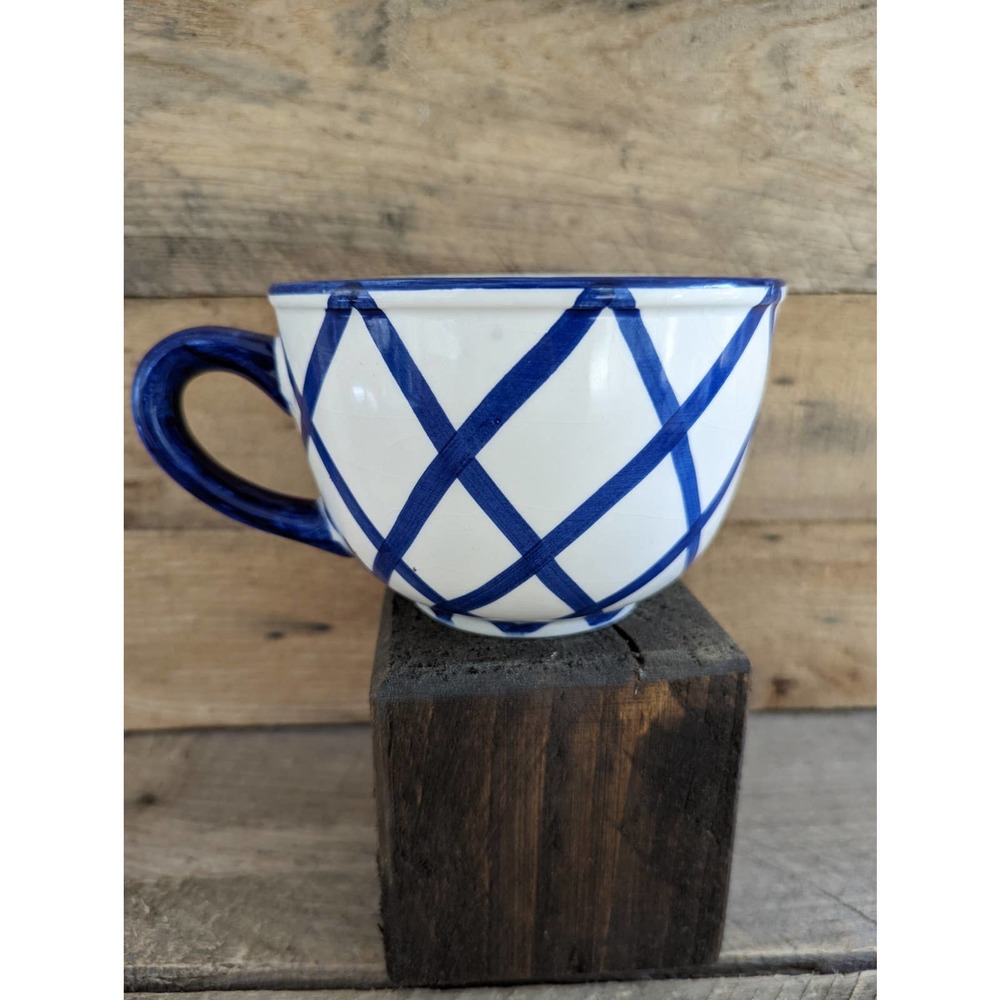 Blue and White Soup Mug or Large Coffee Mug / By DesignPac Inc.